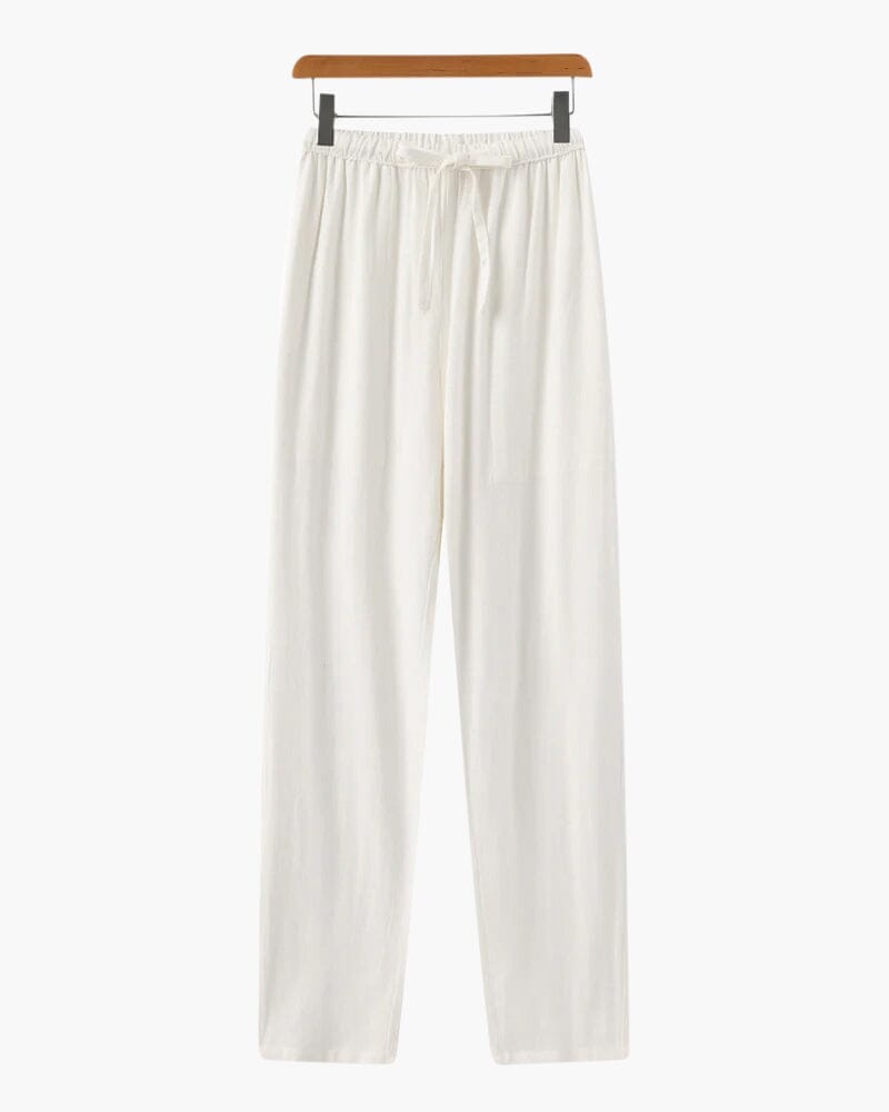 Marrakech - Slim Fit Linen Pants Volk Blanc S 